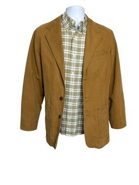 Vintage Territories Canvas Chore Barn Jacket Aztec Lined Corduroy Trim Coat M
